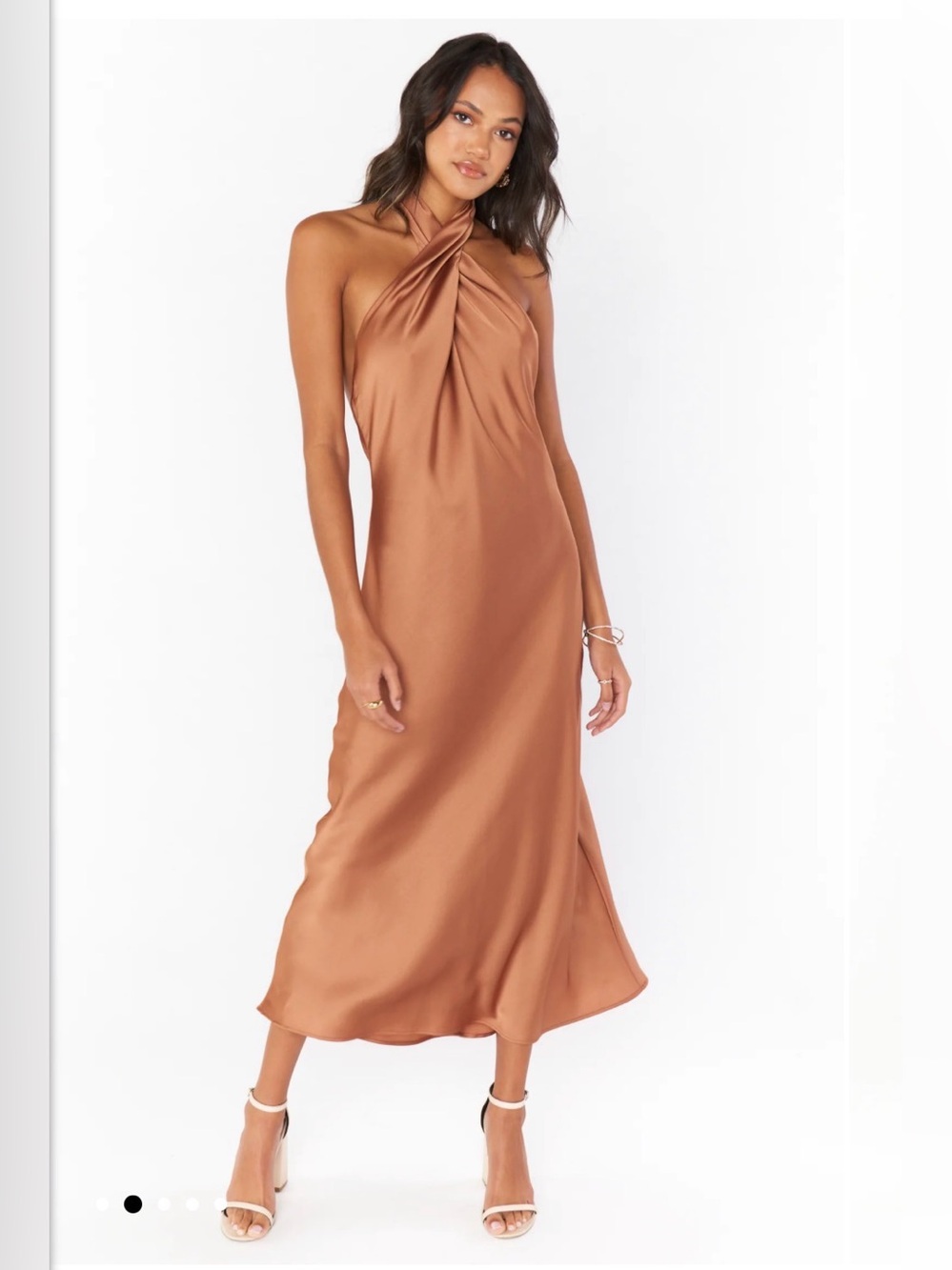 Show Me Your MuMu Jasmine Halter Midi Dress